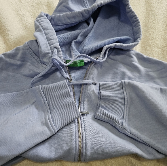 BENETTON Lilac Zipup hoodie Cardigan - Picture 11 of 11